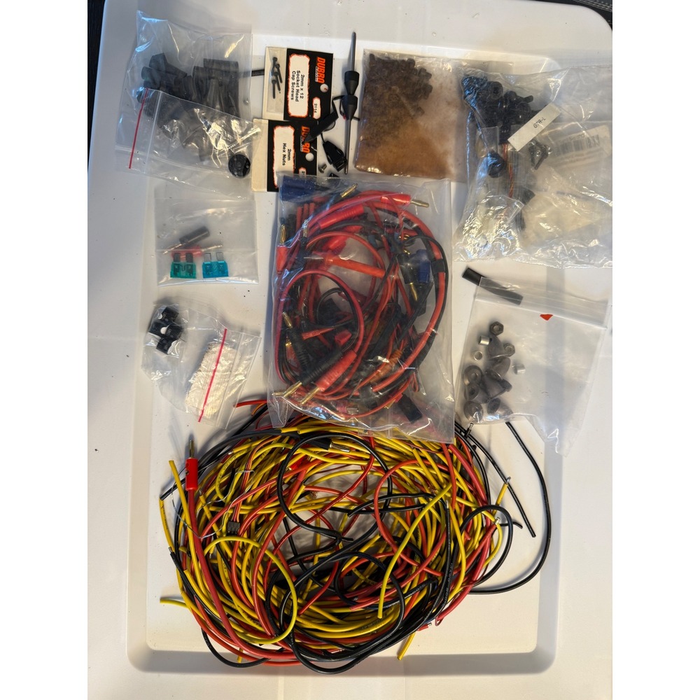 RC Parts Lot Dubro Racing Hardware 14AWG Silicone Wire Banana Plug Test Leads